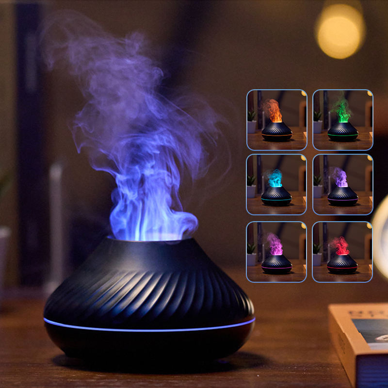 RGB 130ML Flame Humidifier Diffuser Aroma