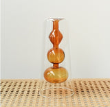 Retro Stained Glass Vase Gourd Hydroponic Flower Plant