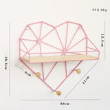Heart Shaped Wall Shelves Iron Scandinavian Style