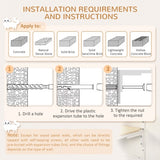 PawHut 6-pc Modern Cat Wall Shelves For Indoor Cats, Height Adjustable Jumping Platforms