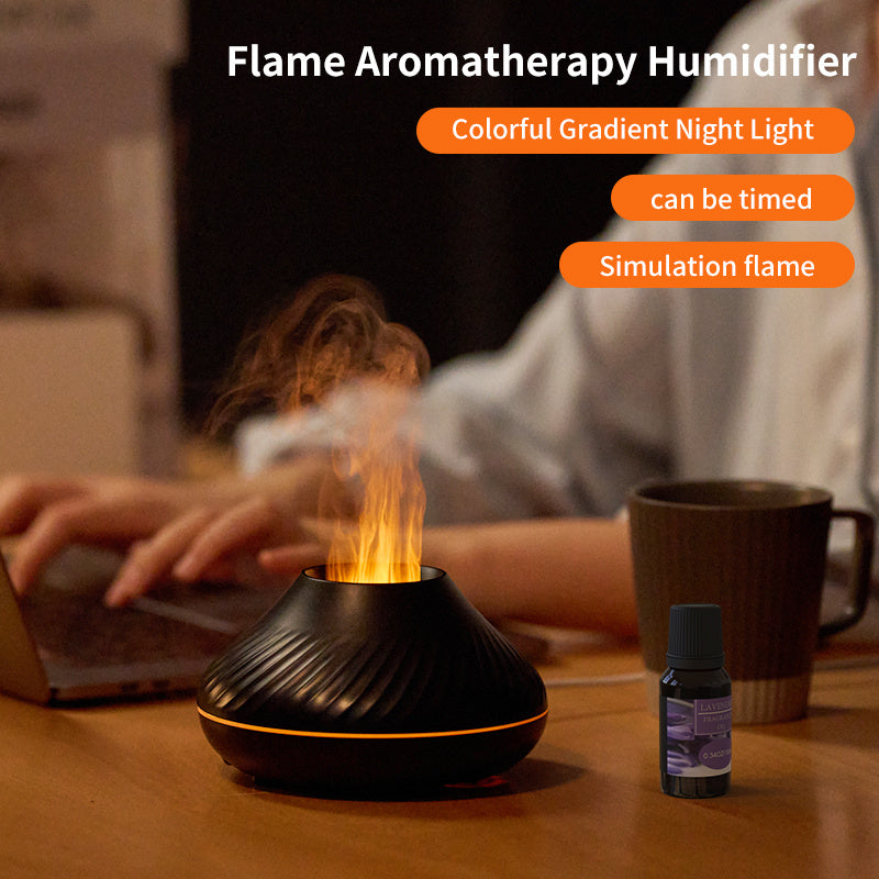 RGB 130ML Flame Humidifier Diffuser Aroma