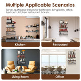 2 In 1 Floating Shelves Wall Mounted Wall Decor Plants